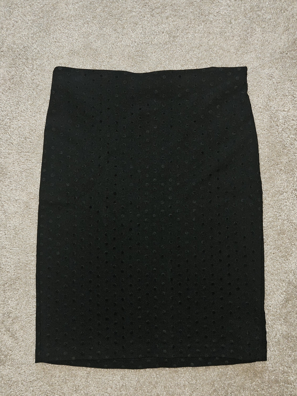Premise Black Eyelet Pencil Skirt